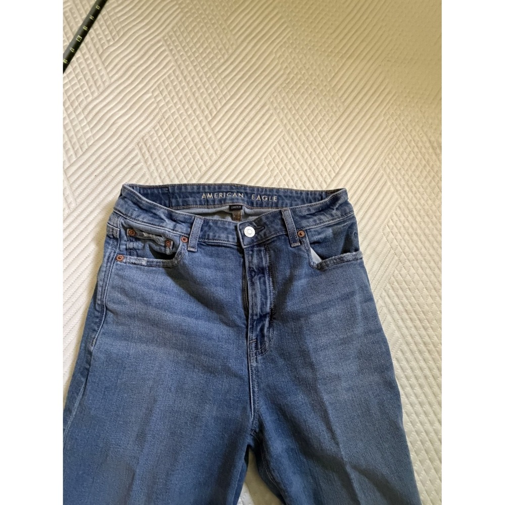 Boho Retro Festival American Grunge Eagle Stretch Flare Women's Jeans Size 2